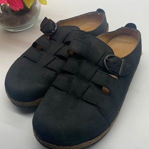 Haflinger black Mule Slip On sz 8